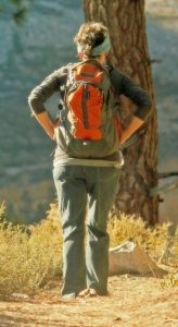 Woman Wearing Backpack