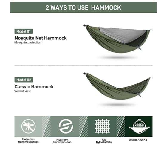 ETROL Camping Hammock with Net