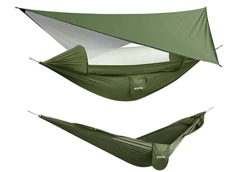 G4Free Large Camping Hammock with Mosquito Net and Rain Fly