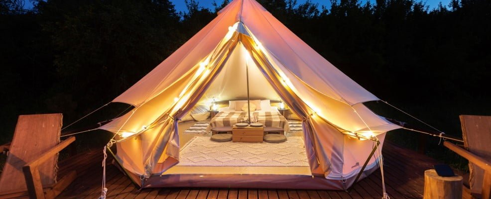 DIY glamping tent idea